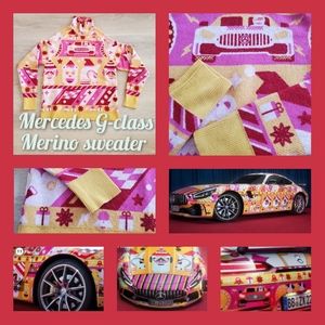 Mercedes Benz G-Class Costume Vintage 100% Merino sweater M